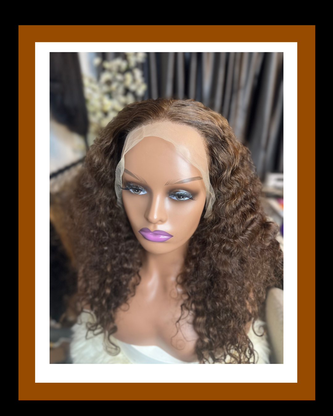 CAMILA 13*4 FRONTAL WIG SDD LUXURY CURLS COFFE BROWN