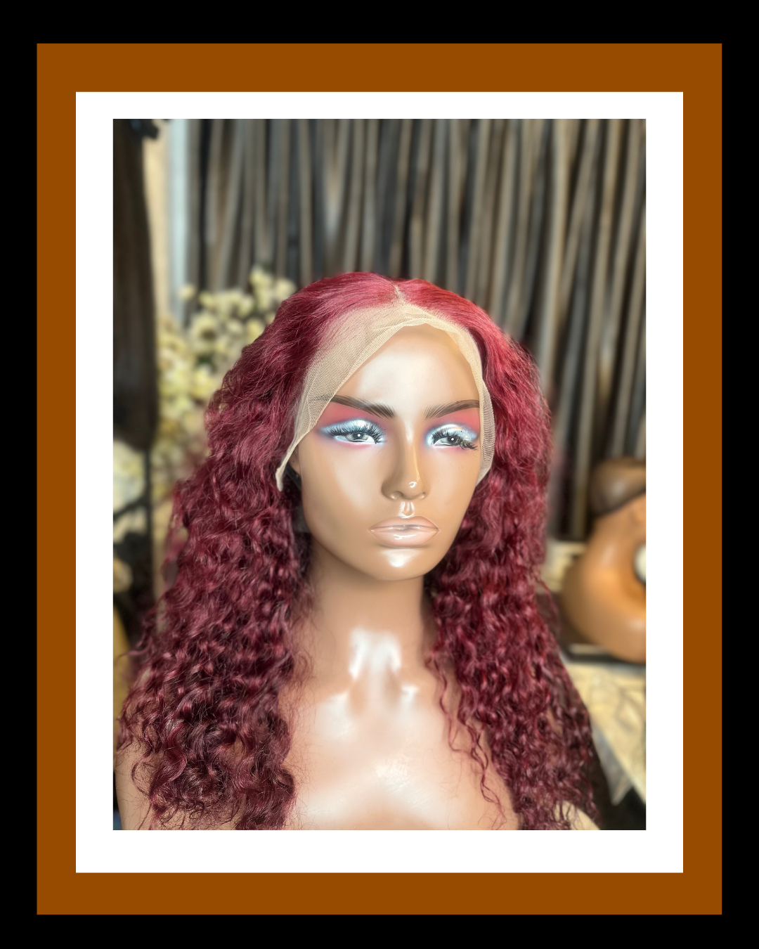 CAMILA 13*4 FRONTAL WIG SDD LUXURY CURLS BURGUNDY