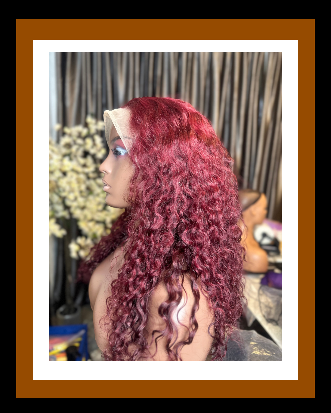 CAMILA 13*4 FRONTAL WIG SDD LUXURY CURLS BURGUNDY
