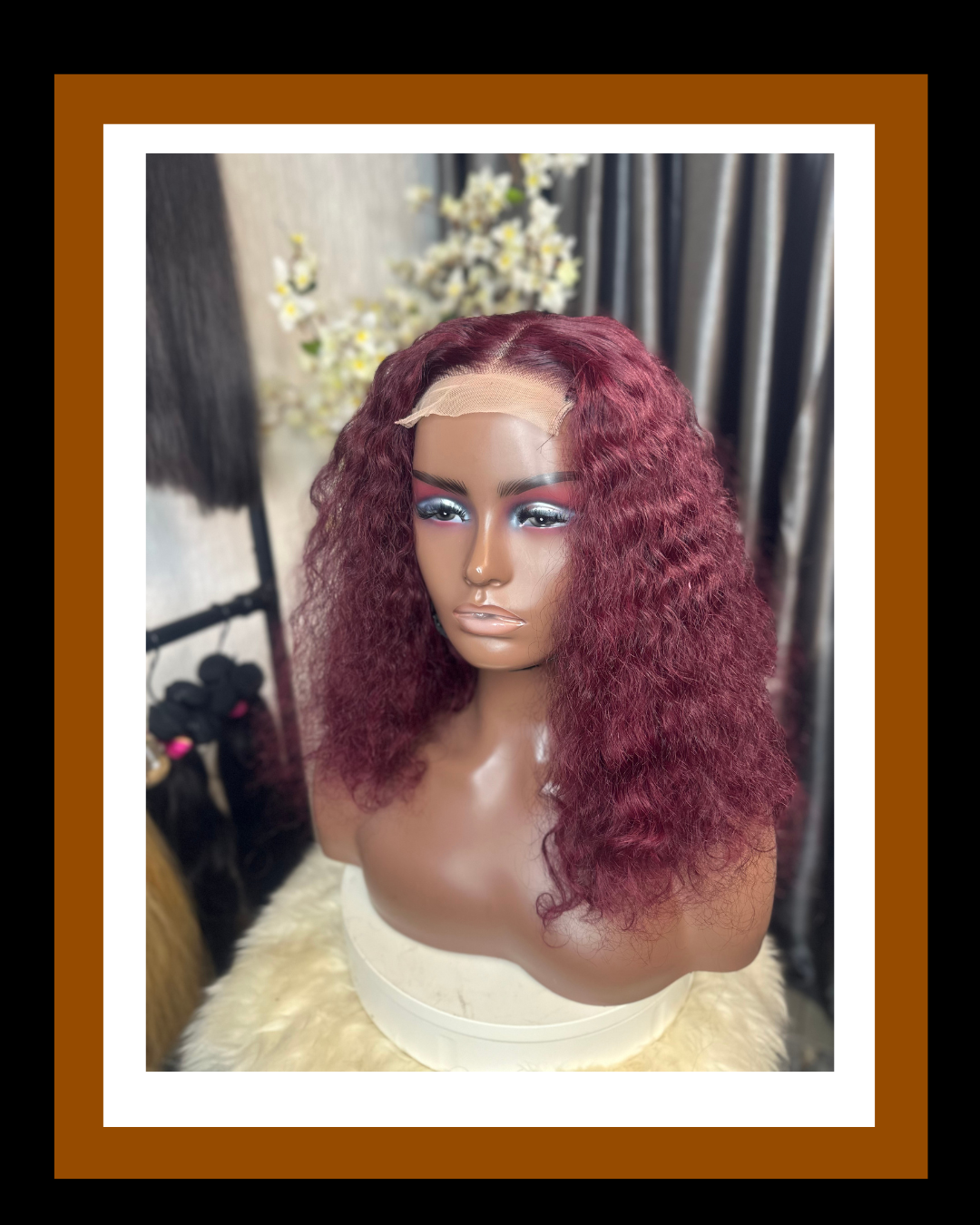 MISS JOJO 4*4 CLOSURE SDD LUXURY CURLS BURGUNDY