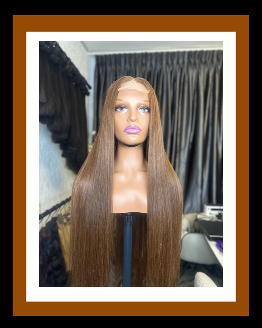 AMY 2*6 SDD BONE STRAIGHT RAW DONOR HAIR COFFE BROWN