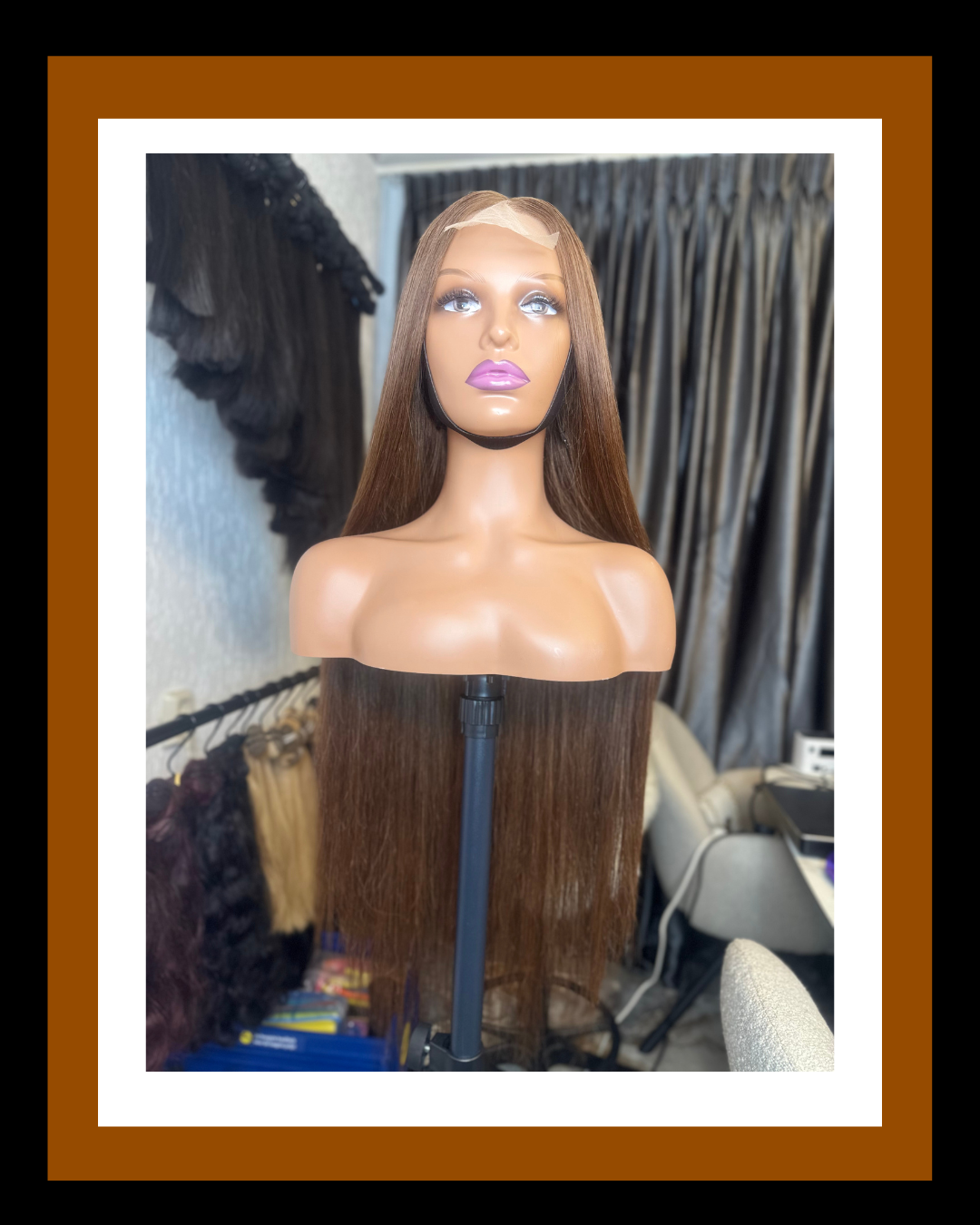 AMY 2*6 SDD BONE STRAIGHT RAW DONOR HAIR COFFE BROWN