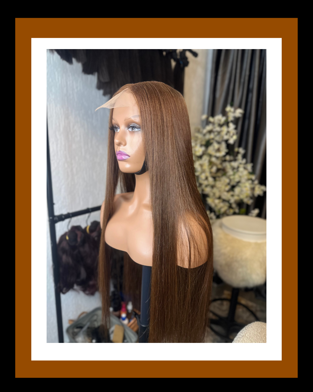 AMY 2*6 SDD BONE STRAIGHT RAW DONOR HAIR COFFE BROWN