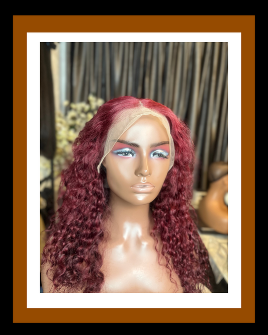 CAMILA 13*4 FRONTAL  WIG  SDD LUXURY CURLS BURGUNDY