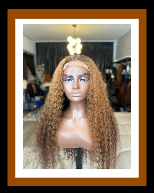 VIVIAN 4*4 SDD HONEY BLONDE STEAMED CURLY 28INCH