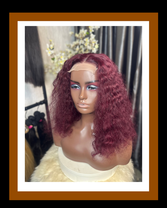 MISS JOJO  4*4 CLOSURE SDD LUXURY CURLS BURGUNDY