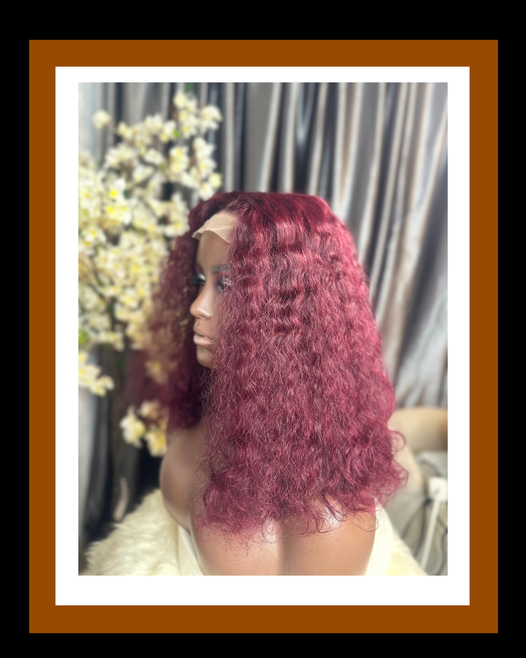 MISS JOJO  4*4 CLOSURE SDD LUXURY CURLS BURGUNDY