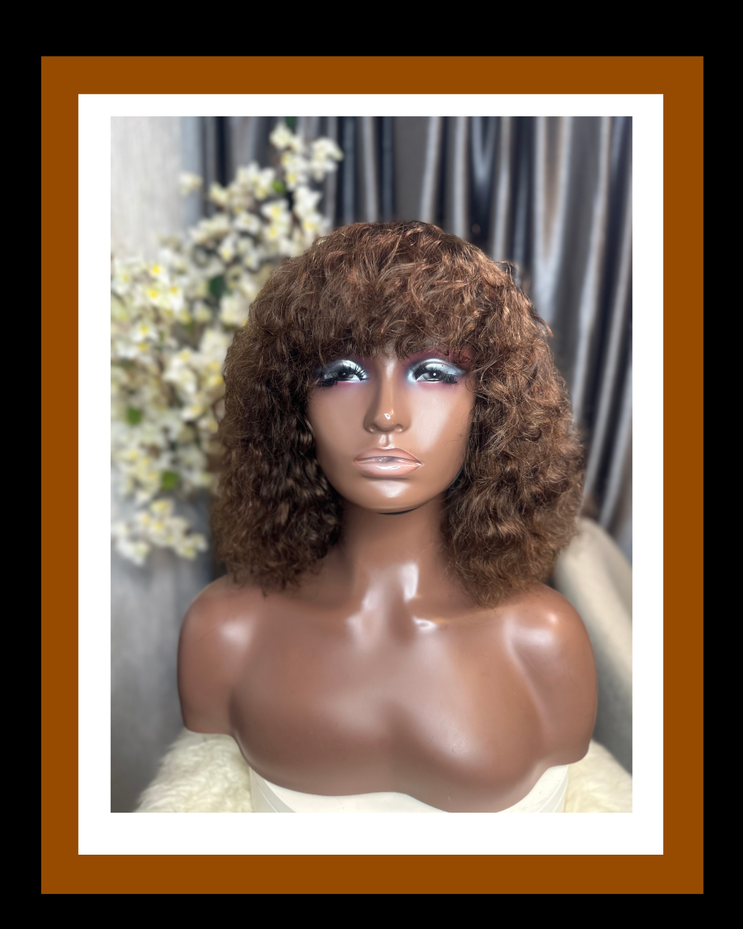 LARA LUXURY CURL SDD BANG WIG COLOR BROWN