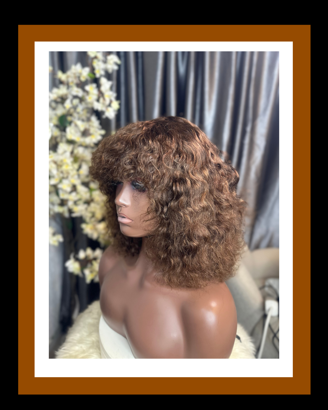 LARA LUXURY CURL SDD BANG WIG COLOR BROWN